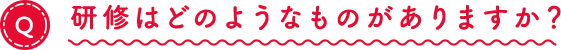 研修はどのようなものがありますか?